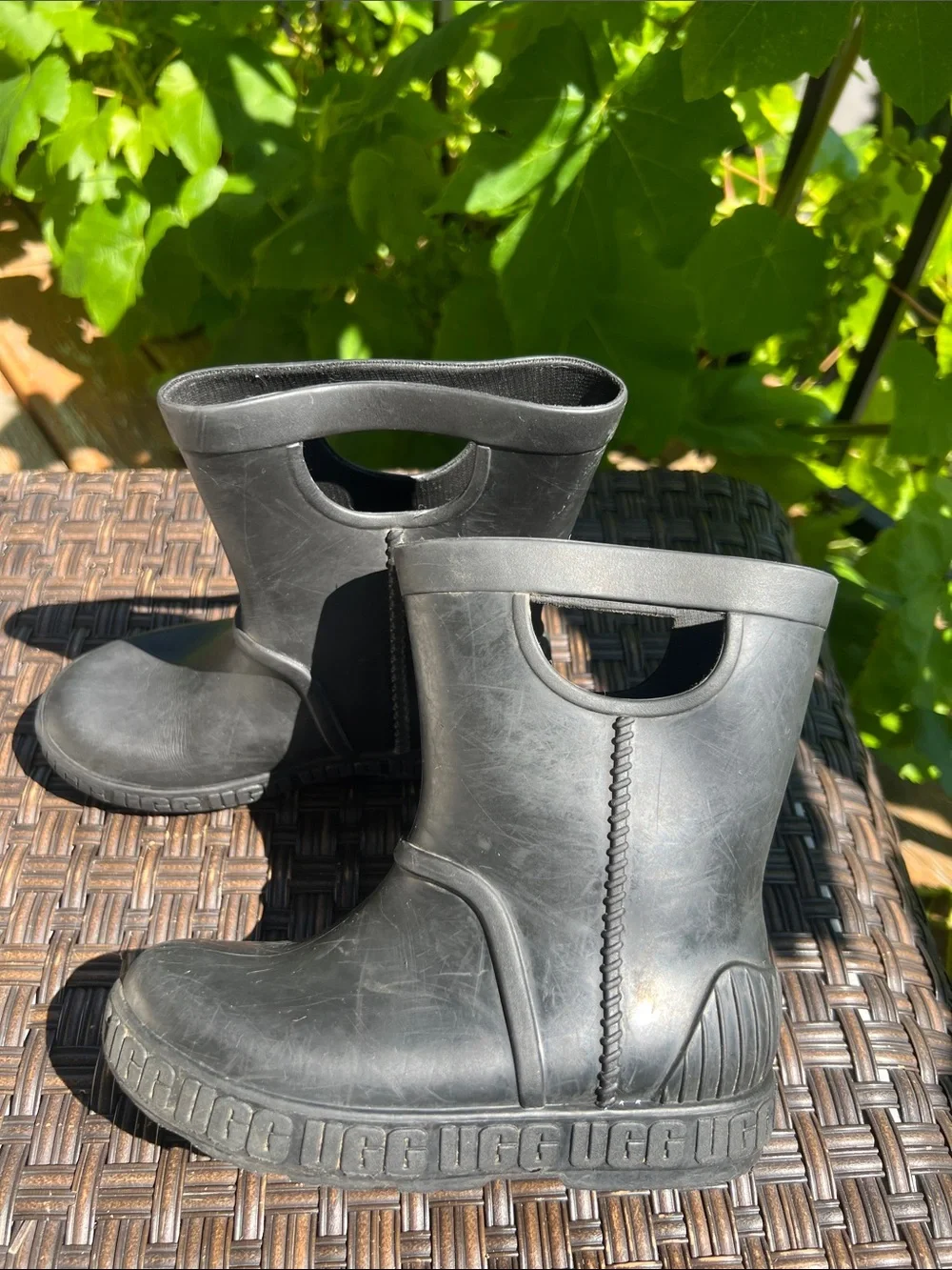 UGG Black Kids' Pull-On Rain Boots